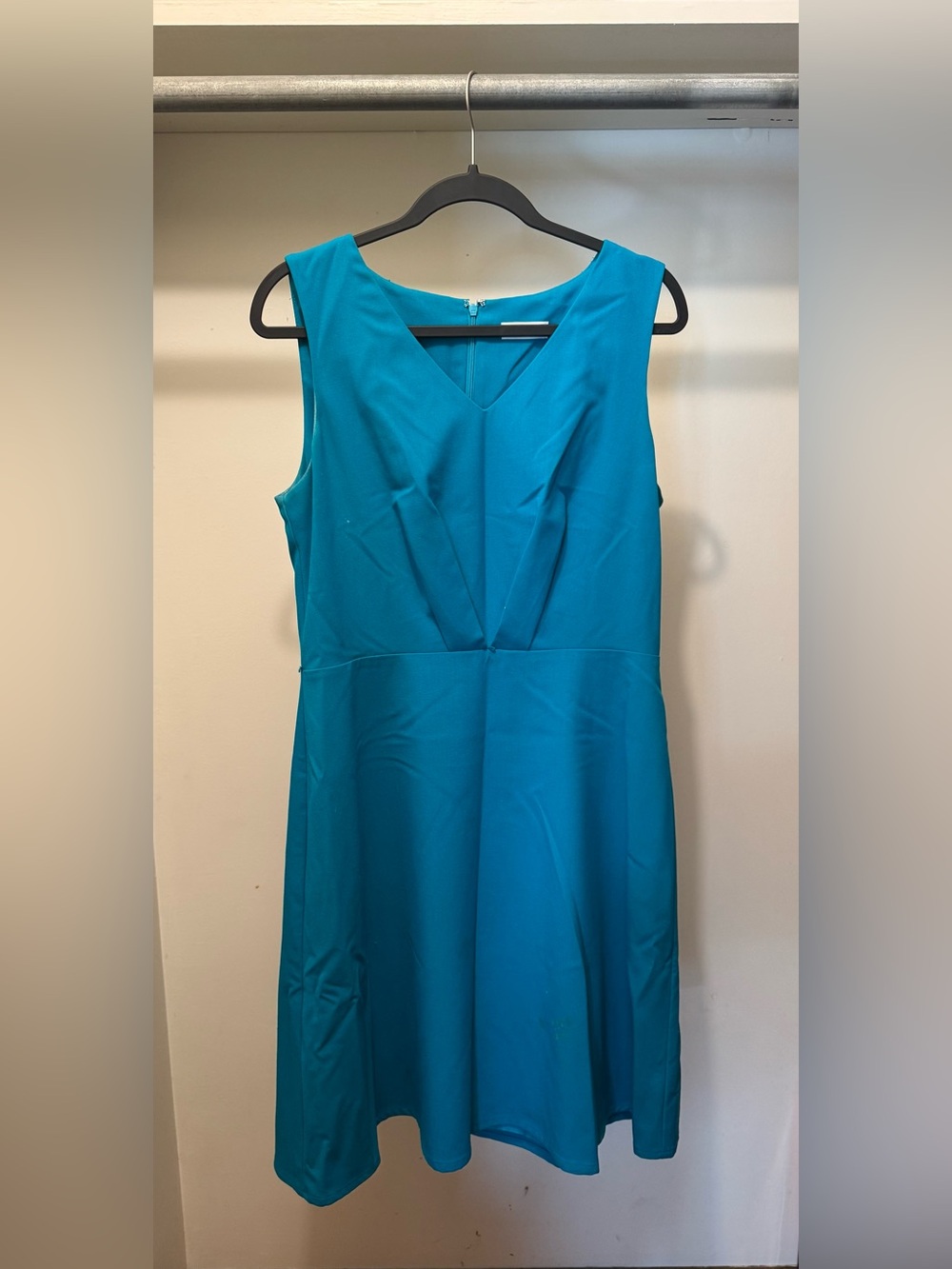 Calvin Klein Teal Sleeveless V-Neck A-Line Dress